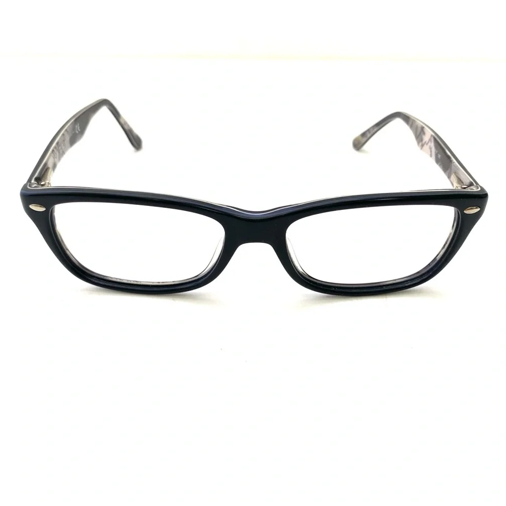 Ray Ban Women’s Marbleized Black/White Retro Wingtip Eyeglass Frames